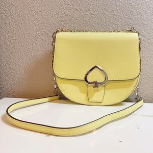 Kate Spade Robyn Medium Chain Saddle Bag in Limelight